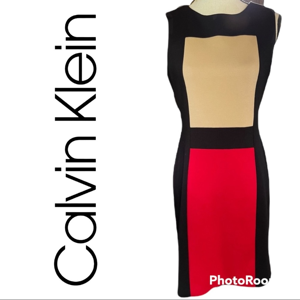 Calvin Klein | Color Block Sheath dress 6 medium